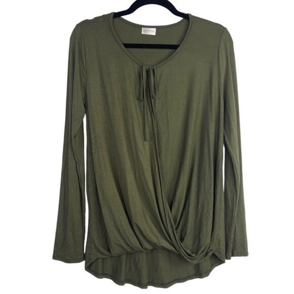 Goldspark Tops - NWOT Gold Spark Olive Tunic Top Long Sleeves